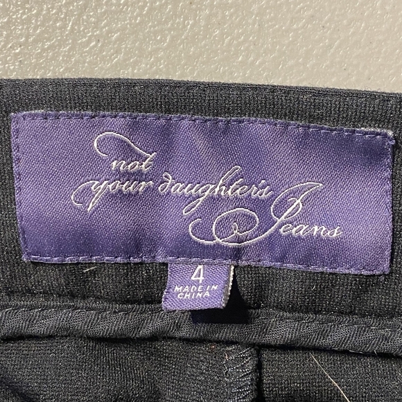 NYDJ Not Your Daughter's Jeans Ponte Knit Wide Leg Boot Cut Trouser Pants Size 4 - Picture 4 of 6